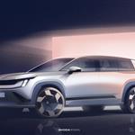 Η Skoda παρουσιάζει τα εξωτερικά σκίτσα του νέου, αμιγώς ηλεκτρικού επταθέσιου Peaq