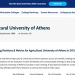 Διεθνής διάκριση για το Γεωπονικό Πανεπιστήμιο Αθηνών: 19 επιστήμονες στη λίστα World’s Best Scientists 2026
