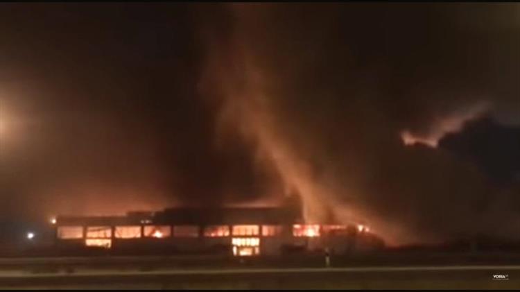 Φωτιά έπιασε η  επιχείρηση John Deere στη Σίνδο