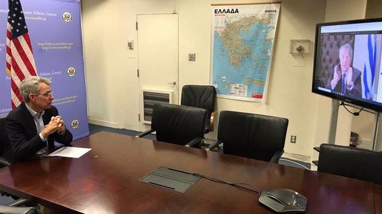 Τα μέτρα άμβλυνσης των επιπτώσεων του κορωνοϊού  στο επίκεντρο της τηλεδιάσκεψης τουΥπΑΑΤ, Μ. Βορίδη  με τον Αμερικανό Πρέσβη, Τζ. Πάιατ