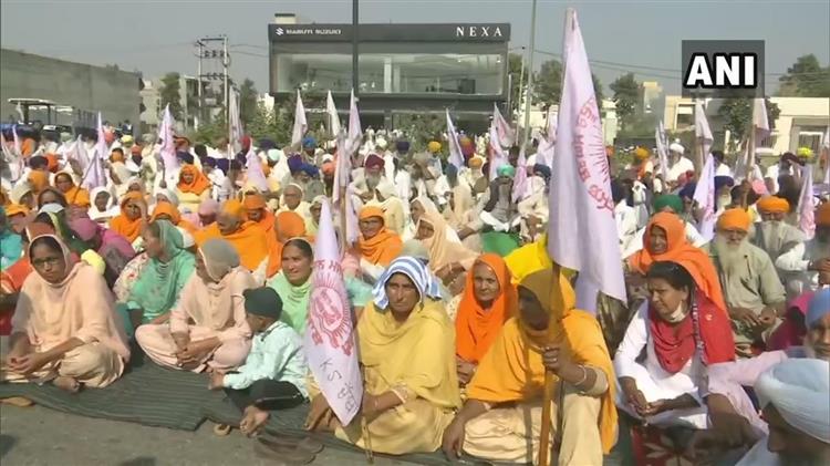 Farmers In Punjab, Haryana Block Roads