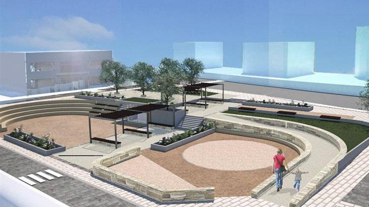 Ξεκινάει το έργο της κατασκευής νέας βιοκλιματικής πλατείας στο Αρκαλοχώρι