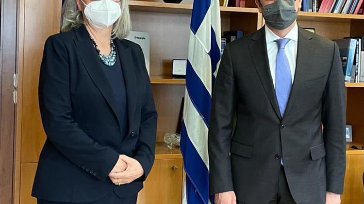 Συνάντηση του Σκρέκα με την Πρέσβη της Αυστρίας στην Ελλάδα