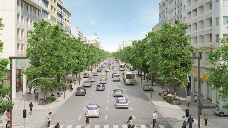 Ξεκίνησε η ανάπλαση της Πανεπιστημίου με την εγκατάσταση του πρώτου εργοταξίου