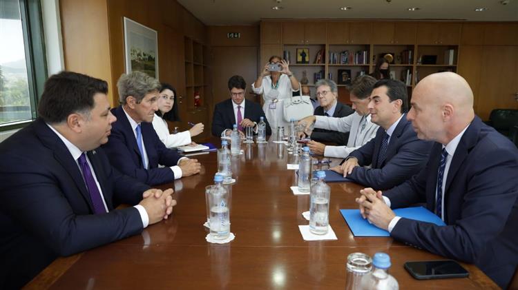 Η ενεργειακή και περιβαλλοντική συνεργασία μεταξύ Ελλάδας και ΗΠΑ στο επίκεντρο της συνάντησης Σκρέκα- Kerry