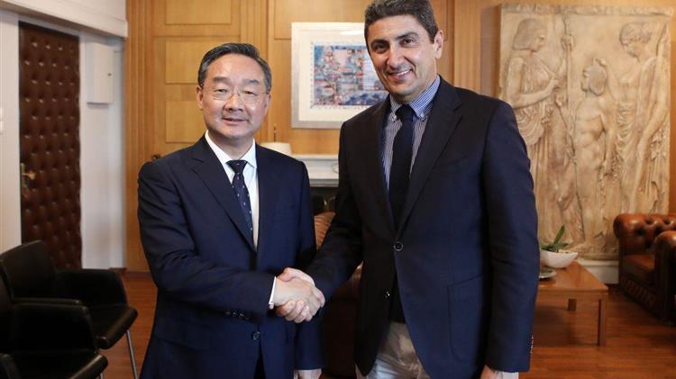 Συνάντηση Υπουργού Αγροτικής Ανάπτυξης  Λευτέρη Αυγενάκη με τον Κινέζο ομόλογο του  Τang Renjian