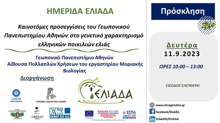 Καινοτόμες προσεγγίσεις του Γεωπονικού Πανεπιστημίου Αθηνών στο γενετικό χαρακτηρισμό ελληνικών ποικιλιών ελιάς