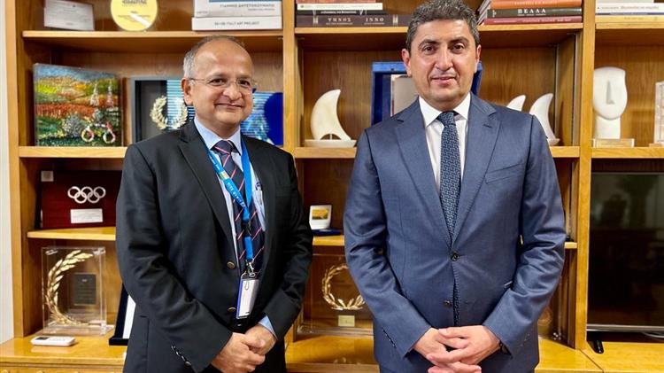 Συνάντηση Αυγενάκη με τον πρεσβευτή της Ινδίας στην Ελλάδα Rudrendra Tandon