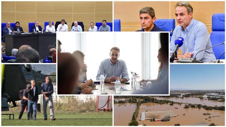 Κυριάκος Μητσοτάκης στη Θεσσαλία: Επίσκεψη στα πλημμυρικά μέτωπα και εγκαίνια έργου ύδρευσης