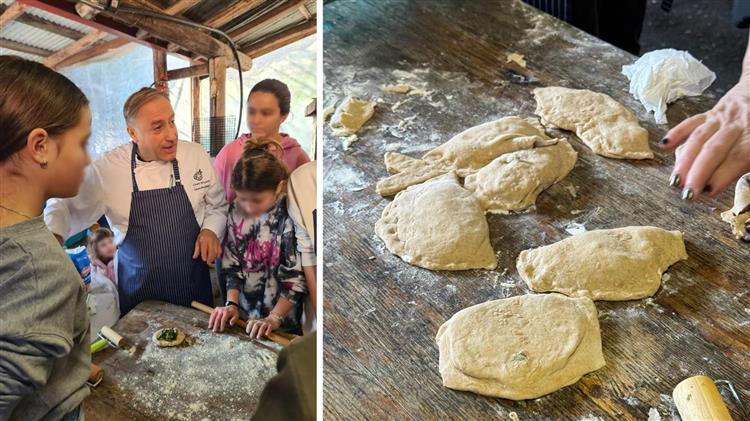 Μαθήματα μαγειρικής σε μικρούς σεφ του Δημοτικού Σχολείου Σκοτίνας από τον Σεφ Γιάννη Μπαξεβάνη