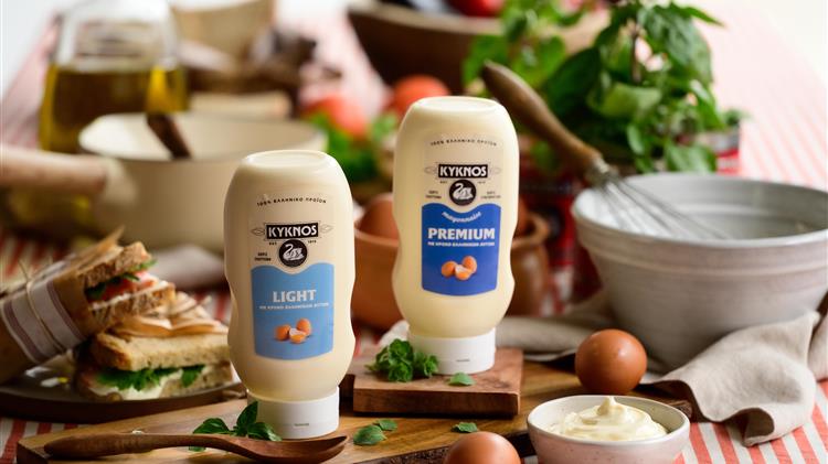 KYKNOS: Νέες, Εύχρηστες Top Down Συσκευασίες Premium και Light Μαγιονέζας