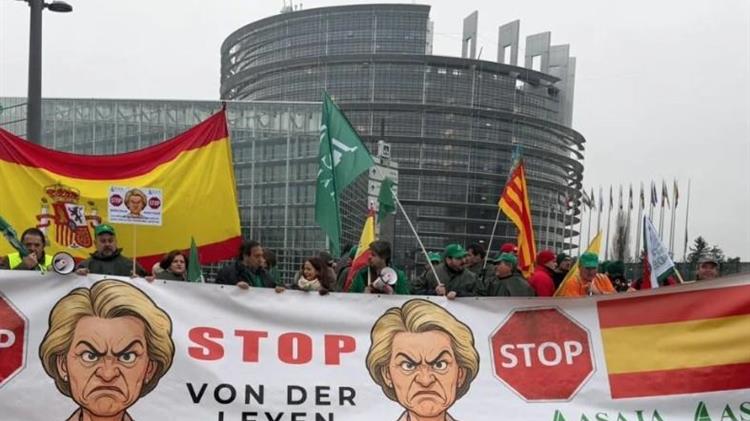 Οι αγροτικές οργανώσεις συνεχίζουν τις κινητοποιήσεις παρά το «πάγωμα» της συμφωνίας ΕΕ–Mercosur