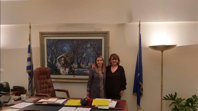  Συνάντηση της Ολ. Τελιγιορίδου με την πρέσβειρα της Χιλής Pia Busta