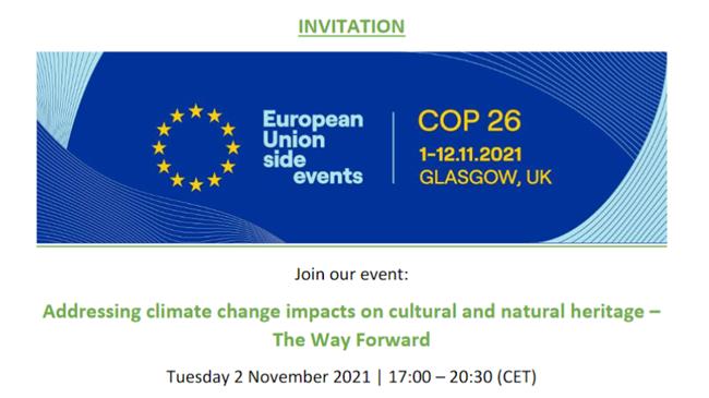 “Addressing Climate Change Impacts on Cultural and Natural Heritage-The Way Forward”