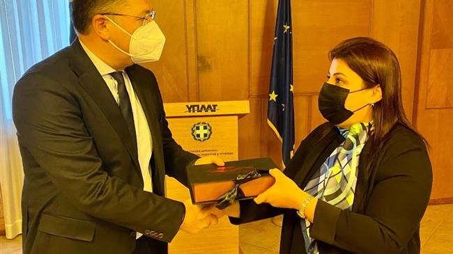 Συνάντηση του Γ. Στύλιου και του Κ. Μπαγινέτα με την κα Begard Talabani