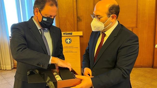 Συνάντηση του  Λιβανού με τον νέο Πρέσβυ της Αρμενίας στην Ελλάδα, Tigran MKRTCHYAN