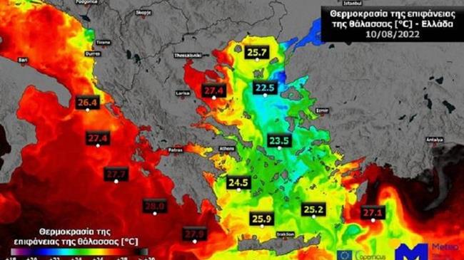 Meteo: Χωρίς πολλά μελτέμια ο φετινός Αύγουστος, ανέβηκε η θερμοκρασία της θάλασσας
