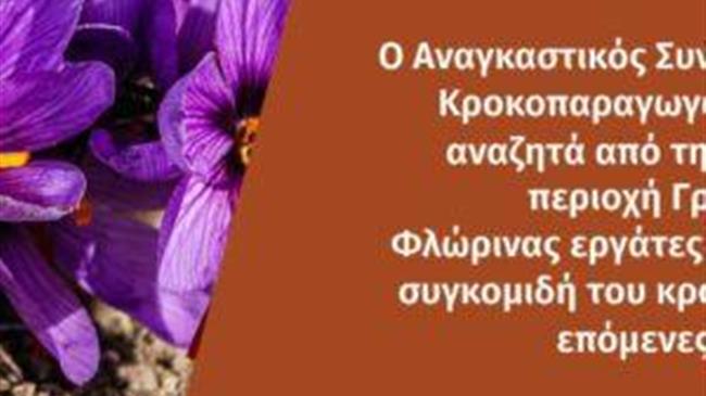 Άμεση ανάγκη για εργάτες γης στον Κρόκο Κοζάνης
