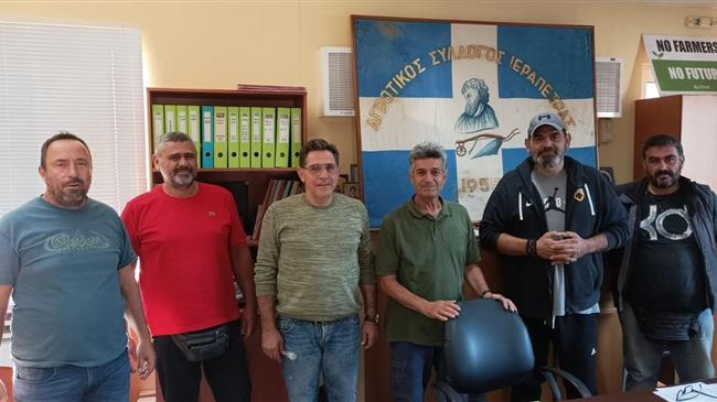 Επίσκεψη από τον προεδρο Αγροτικού Συλλόγου Φιλιατρών κ. Κοροβίλια