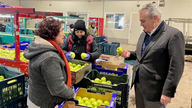 Μ. Χαρακόπουλος στην Αγιά: Η ενίσχυση de minimis στα μήλα έσωσε τους μηλοπαραγωγούς