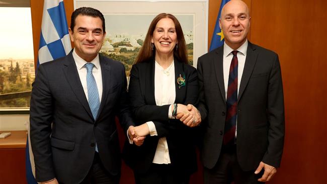 Συνάντηση  Σκρέκα, Αμυρά με την Υπουργό Τουρισμού και Περιβάλλοντος της Αλβανίας, Mirela Kumbaro