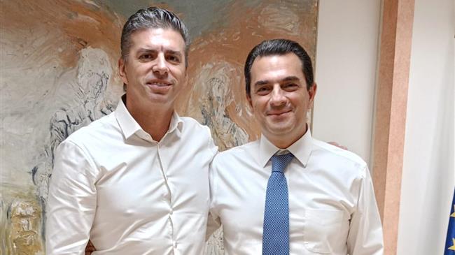 Συνάντηση Σάκη Παιδή με Υπουργό Aνάπτυξης Κώστα Σκρέκα