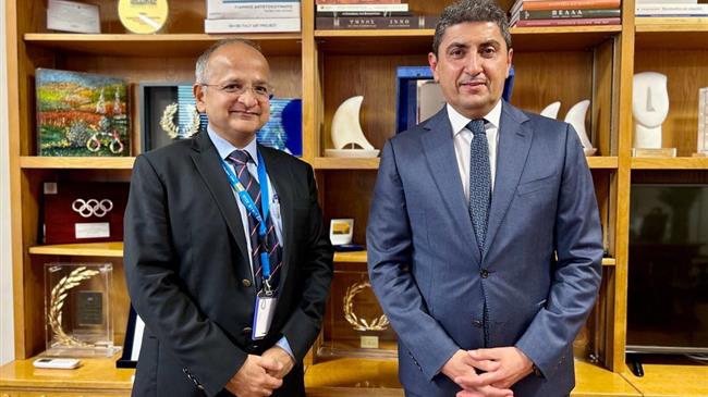 Συνάντηση Αυγενάκη με τον πρεσβευτή της Ινδίας στην Ελλάδα Rudrendra Tandon