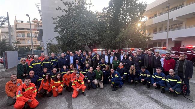 Ο Όμιλος Επιχειρήσεων Σαρακάκη παρέδωσε στον ΣΠΑΥ 15 πυροσβεστικά pickup