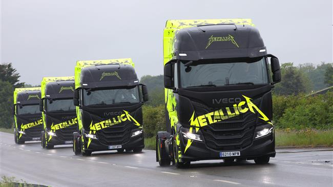 Ο στόλος IVECO multi-energy θα συνοδεύσει στην Ευρώπη, το μουσικό γκρουπ Metallica