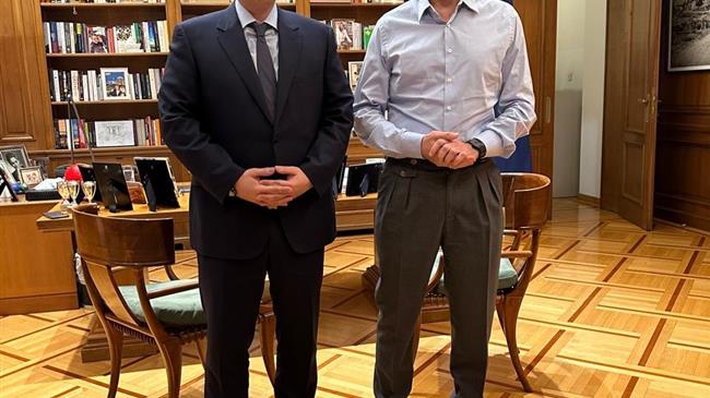 Συνάντηση του Βουλευτή Αιτωλοακαρνανίας Θ. Παπαθανάση με τον Πρωθυπουργό Κ. Μητσοτάκη στο Μέγαρο Μαξίμου