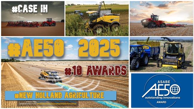 10 βραβεία για Case IH και New Holland: Η τεχνολογία που αλλάζει τη γεωργία