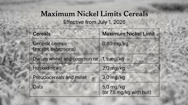 Αυστηρότερα όρια νικελίου στα σιτηρά: Η Ε.Ε. βάζει “φρένο” στις επιβαρύνσεις τροφίμων